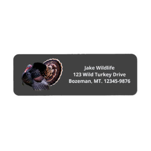 Merriam Vild Turkey Return Address Label Returadress Etikett