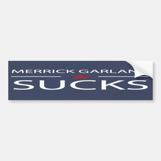 Merrick Garland Sucks | Anti Merrick Garland Bildekal (Framsidan)