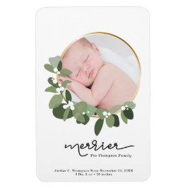 Merrier Jul Baby Birth Notice Magnet