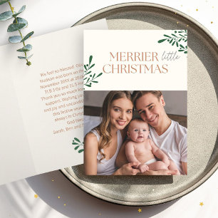 Merrier Little jul One Photo Greenery Kort
