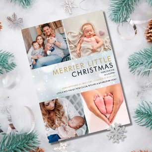 Merrier Little jul Snöflingor Photos Birth Julkort