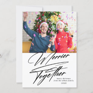 Merrier Together Minimalist Photo jul Julkort