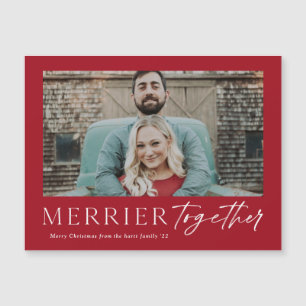 Merrier Together Script Photo God jul Card