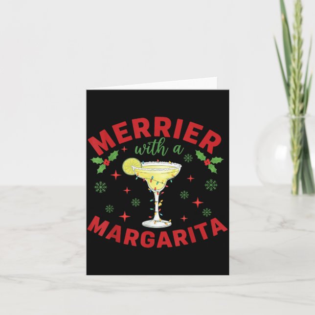 Merrier With A Margarita Christmas  Kort (Framsida)