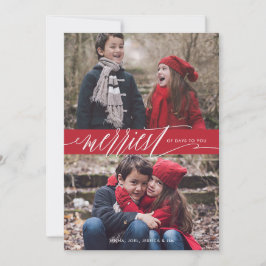 Merriest Dagars Helgdag Photo Card Julkort