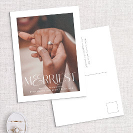 Merriest Förlovning Helgdag Photo Postcard Helg Vykort