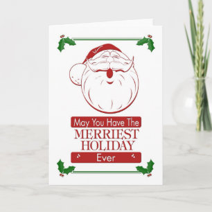 merriest helgdag retro helgkort