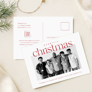 Merriest jul Corporate Business Photo Vykort