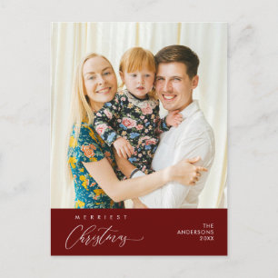 Merriest jul Family Photo Happity Hälsning Vykort