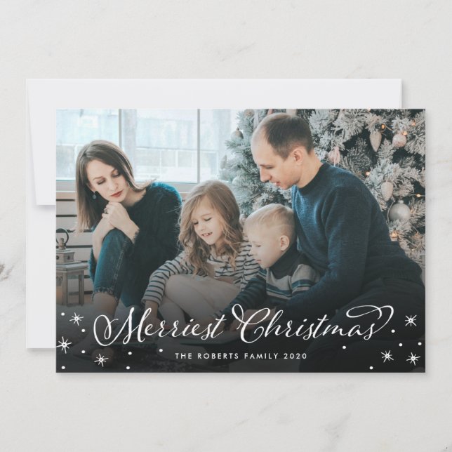 Merriest jul-Fullt Bleed Photo Card Julkort (Framsida)