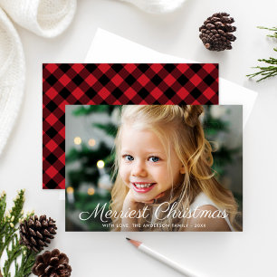 Merriest jul Red Buffalo Play Photo Julkort
