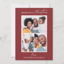 Merriest jul Red Three Photo Collage