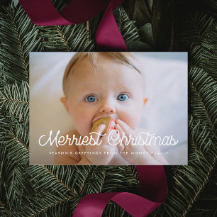 Merriest jul Retro-familjens helgdag Vykort