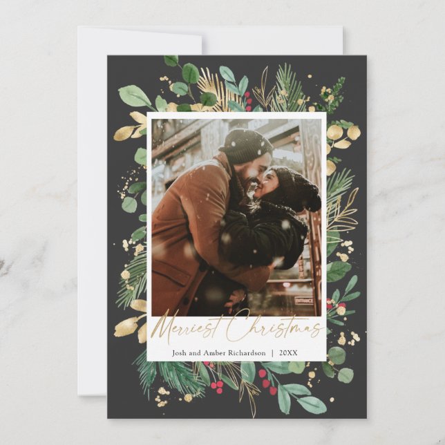 Merriest jul svart guld-röda björnbär (Framsida)