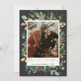 Merriest jul svart guld-röda björnbär