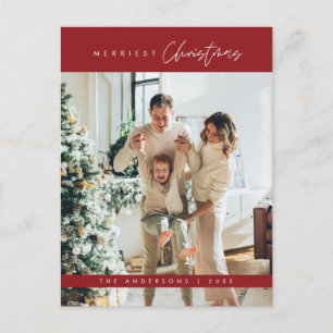 Merriest julfamiljs foto, Modern minimalistisk Vykort