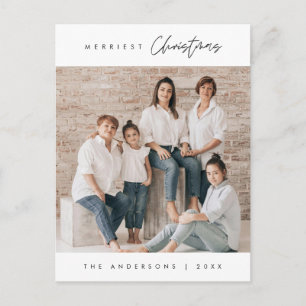 Merriest julfamiljs foto, Modern minimalistisk Vykort