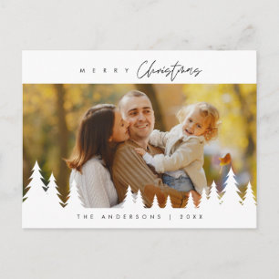 Merriest julfamiljs foto, Modern minimalistisk Vykort