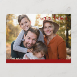 Merriest julfoto, modernt skript vykort