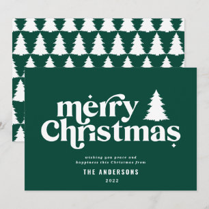 Merriest Julgrafik, typografi, ej foto Julkort