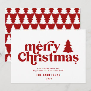 Merriest Julgrafik, typografi, ej foto Julkort
