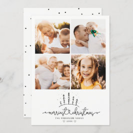 Merriest Julgran Modern Photo Collage Julkort