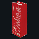 Merriest Julgran Red Helgdag<br><div class="desc">Den heligaste julen i vintage,  en vit sketch träd med faux guld-foilldeller och presenter finns på den här rödskålen i vin. MATCHING-objekt i vår samling.</div>