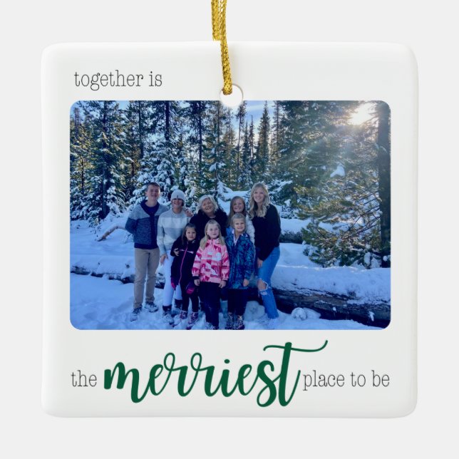 Merriest Ställe to be Rundas Julgransprydnad Keramik (Framsida)