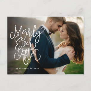 Merrily Ever After Full Photo Holiday   Tack Helg Vykort