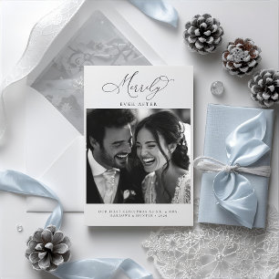 Merrily Ever After Minimalistisk Jul Foto Julkort