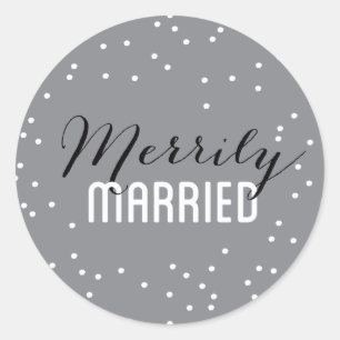 Merrily Married par Helgdag Runt Klistermärke
