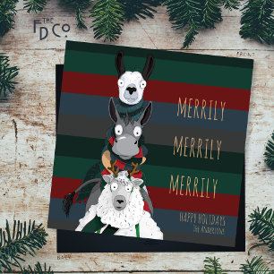 "Merrily Merrily Merrily", en trevlig juljul Julkort