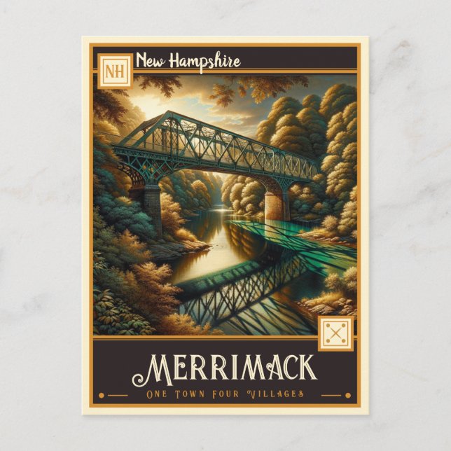 Merrimack, New Hampshire | Vintage Vykort (Framsida)