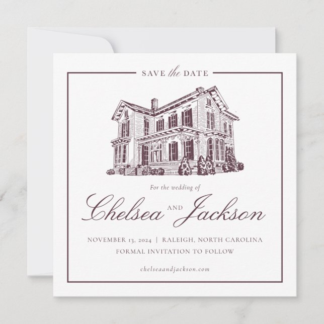 Merrimon-Wynne House Skiss Spara datumet (Framsida)