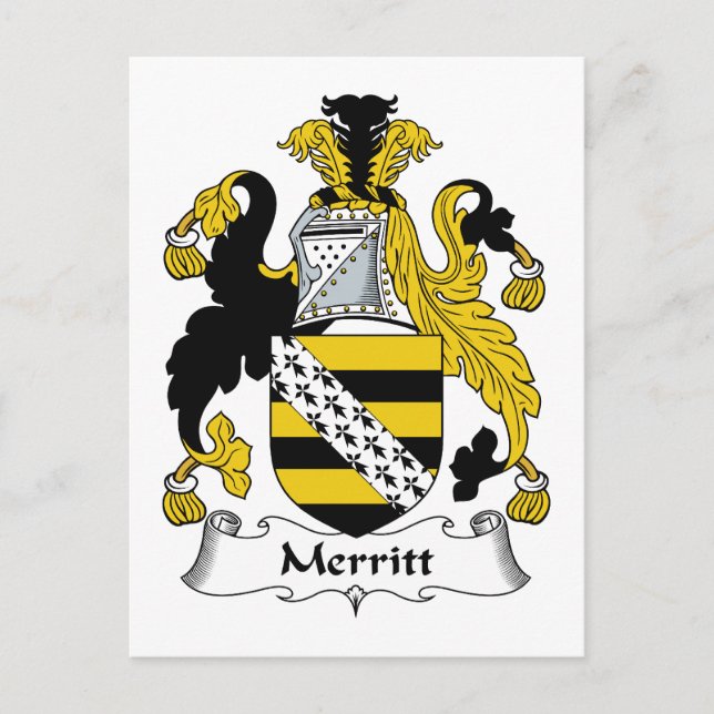 Merritt Family Crest Vykort (Framsida)