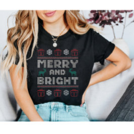 Merrry and Bright Ugly jul Shirt T