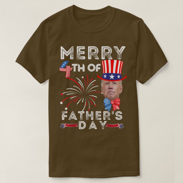 Merry 4:e Fars dag 4:e juli T Shirt (Design framsida)