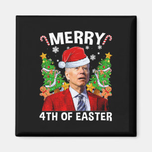 Merry 4:e Påsk Funny Biden Ugly God Jul Swe Magnet