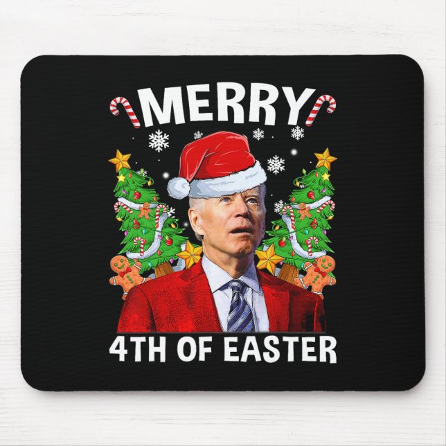 Merry 4:e Påsk Funny Biden Ugly God Jul Swe Musmatta (Framsidan)