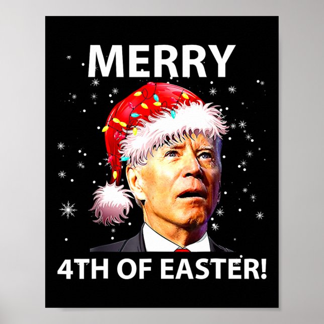 Merry 4th Of Easter Fun Joe Biden Christmas Ugly  Poster (Framsidan)