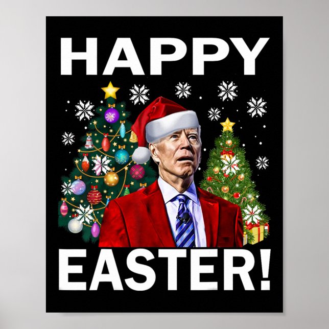 Merry 4th Of Easter Funny Joe Biden Christmas Ugly Poster (Framsidan)