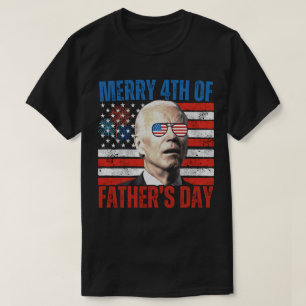 Merry 4th of Fars dag Funny Biden Ansikte T Shirt