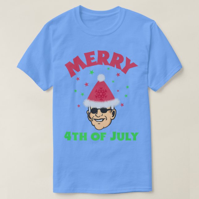 Merry 4th of July - Joe Biden Funny Confused Happy T Shirt (Design framsida)