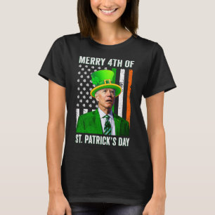 Merry 4th of St patrick's day Joe Biden Leprechaun T Shirt