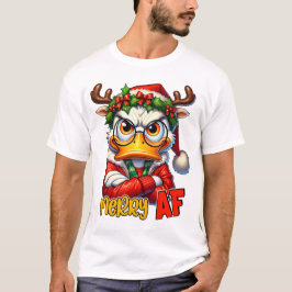 Merry AF 2 - Sarkastic Grumpy Anka jul T Shirt