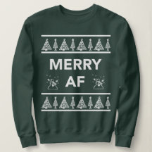 Merry AF Funny Jul Helgdag Gift Idea