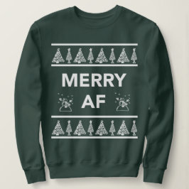 Merry AF Funny Jul Helgdag Gift Idea T Shirt
