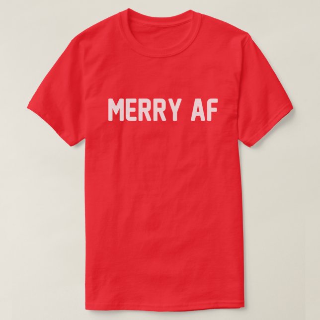 MERRY AF GOD JUL T-Shirt (Design framsida)