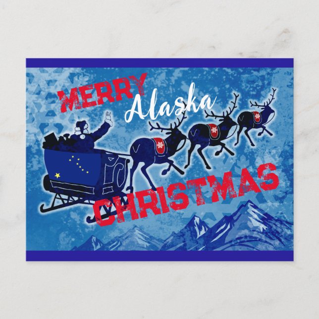 Merry Alaska julvykort Helg Vykort (Framsida)