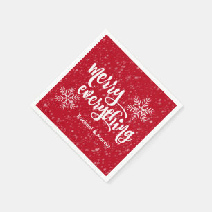 Merry All Helgdag Snowfall Pappersservett